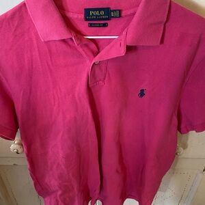 Polo by Ralph Lauren Pink Classic Fit Polo Shirt with Navy Pony